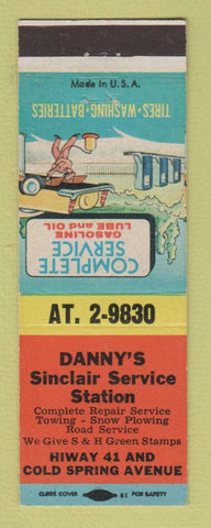 Matchbook Cover - Danny's Sinclair oil gas