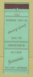 Matchbook Cover - Garvin's Snack Lounge Detroit?