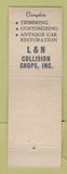 Matchbook Cover - L&N Collision Shop Auto Body Detroit MI