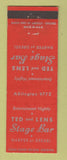 Matchbook Cover - Ted and Lens Stage Bar Detroit MI