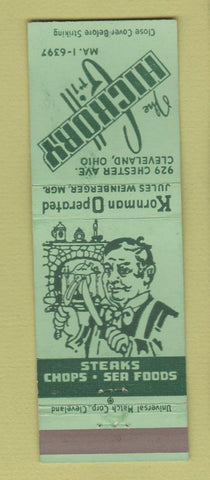 Matchbook Cover - Hickory Grill Cleveland OH