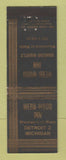 Matchbook Cover - Webb Wood Inn Detroit MI