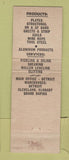 Matchbook Cover - Kasle Steel Corp Detroit MI