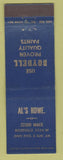 Matchbook Cover - Al's Hardware Boydell Paints Roseville MI