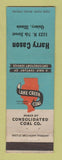 Matchbook Cover - Lake Creek Coal Harry Cason Quincy IL
