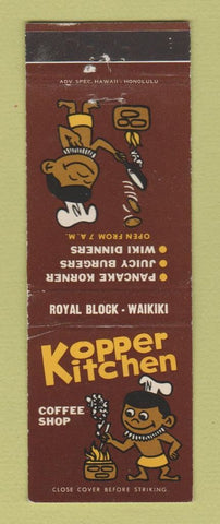 Matchbook Cover - Kopper Kitchen Waikiki Hawaii WEAR