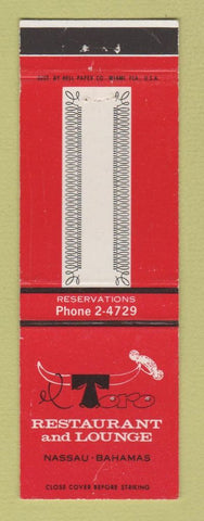 Matchbook Cover - T Restaurant Lounge Nassau Bahamas WEAR
