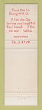 Matchbook Cover - T Restaurant Lounge Nassau Bahamas WEAR