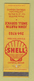 Matchbook Cover - Shell oil gas John Partin Sterling Heights MI