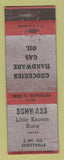Matchbook Cover - Schwass Grocery Hardware oil gas Scottville MI WORN