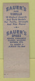 Matchbook Cover - Sauer's Vanilla Extract Duke's Mayonnaise Richmond VA