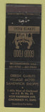 Matchbook Cover - Green Gables Village Motel Cincinnati OH