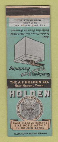 Matchbook Cover - Holden Meatl Baths New Haven CT