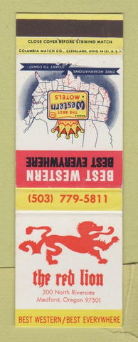 Matchbook Cover - Best Western The Red Lion Medford OR