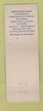 Matchbook Cover - Ideal Refrigeration Detroit MI WEAR
