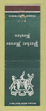 Matchbook Cover - Parker House Boston MA DD Bean