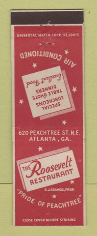 Matchbook Cover - Roosevelt Restaurant Atlanta GA
