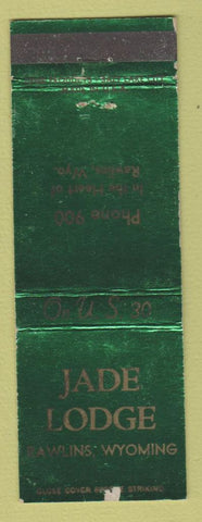 Matchbook Cover - Jade Lounge Rawlins WY WORN