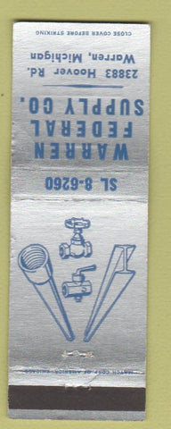 Matchbook Cover - Warren Federal Supply Warren MI steel tubes WEAR