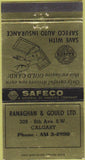 Matchbook Cover - Ranaghan  and  Gould Insurance Calgary AB 30 Strike