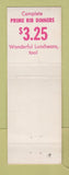Matchbook Cover - Grog Shop Prime Rib Waikiki Hawaii WEAR