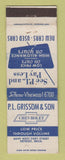 Matchbook Cover - PL Grissom Chevrolet Detroit MI