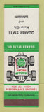 Matchbook Cover - Quaker State oil gas Lubricants