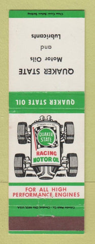Matchbook Cover - Quaker State oil gas Lubricants