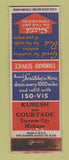 Matchbook Cover - Iso Vis Standard oil gas Kubesh Courtade Traverse City MI WORN