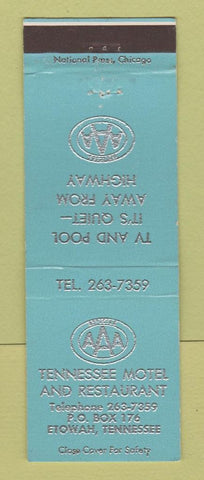 Matchbook Cover - Tennessee Motel and Restaurant Etowah TN