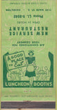 Matchbook Cover - New Service Restaurant Hamilton no state 30 Strike