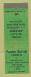 Matchbook Cover - Penny Schick Catering Highland Park MI WEAR