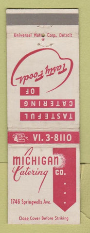 Matchbook Cover - Michigan Catering Detroit? MI