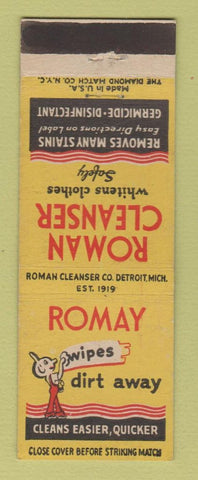 Matchbook Cover - Roman Cleanser Cloth Cleaner