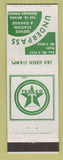 Matchbook Cover - Underpass Texaco oil gas Colorado Springs