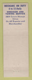Matchbook Cover - Underpass Texaco oil gas Colorado Springs