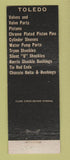 Matchbook Cover - Toledo Valves Davison Auto Parts Detroit MI