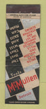 Matchbook Cover - McMullen Tools Detroit MI WEAR