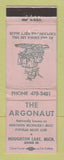Matchbook Cover - The Argonaut Houghton Lake MI WORN