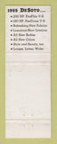 Matchbook Cover - DeSoto Cars Jack Chappell Richland GA WEAR