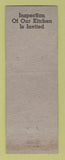 Matchbook Cover - House of Dougherty Brighton MI