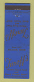 Matchbook Cover - Turoff's Restaurant Marion OH