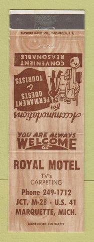 Matchbook Cover - Royal Motel Marquette MI