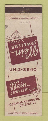 Matchbook Cover - Wein Jewelers Detroit MI