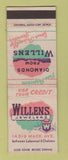 Matchbook Cover - Willens Jewelry Detroit MI WEAR