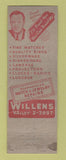 Matchbook Cover - Willens Jewelry Detroit MI WEAR