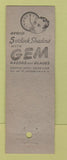 Matchbook Cover - Gem Razor Blades Brooklyn NY cartoon