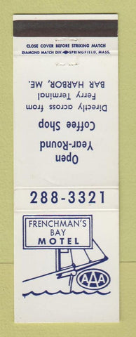 Matchbook Cover - Frenchman's Bay Motel Bar Harbor ME