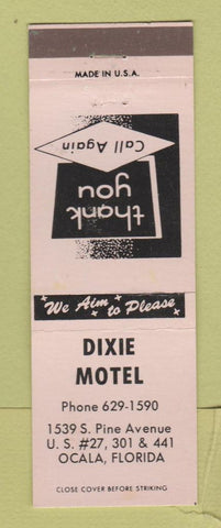 Matchbook Cover - Dixie Motel Ocala FL
