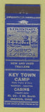 Matchbook Cover - Key Town Camp Cabins Marion OH